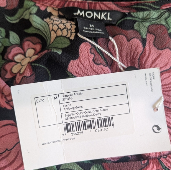 ASOS Monki Torborg Floral Garden Mini Oversized Dress Fit M-XL Bohemian EUC - Picture 13 of 16